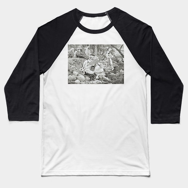 The Fishing Party by Winslow Homer Baseball T-Shirt by Classic Art Stall